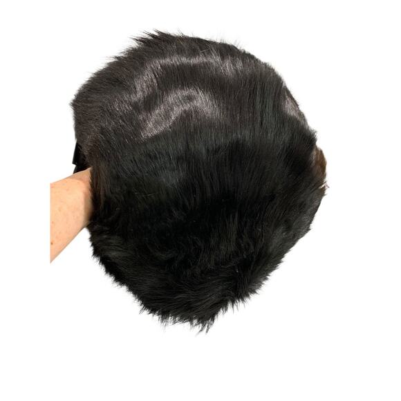 1960s Beaver Fur Muff Warm Winter Vintage Hand Warmer Brown 12 Inch